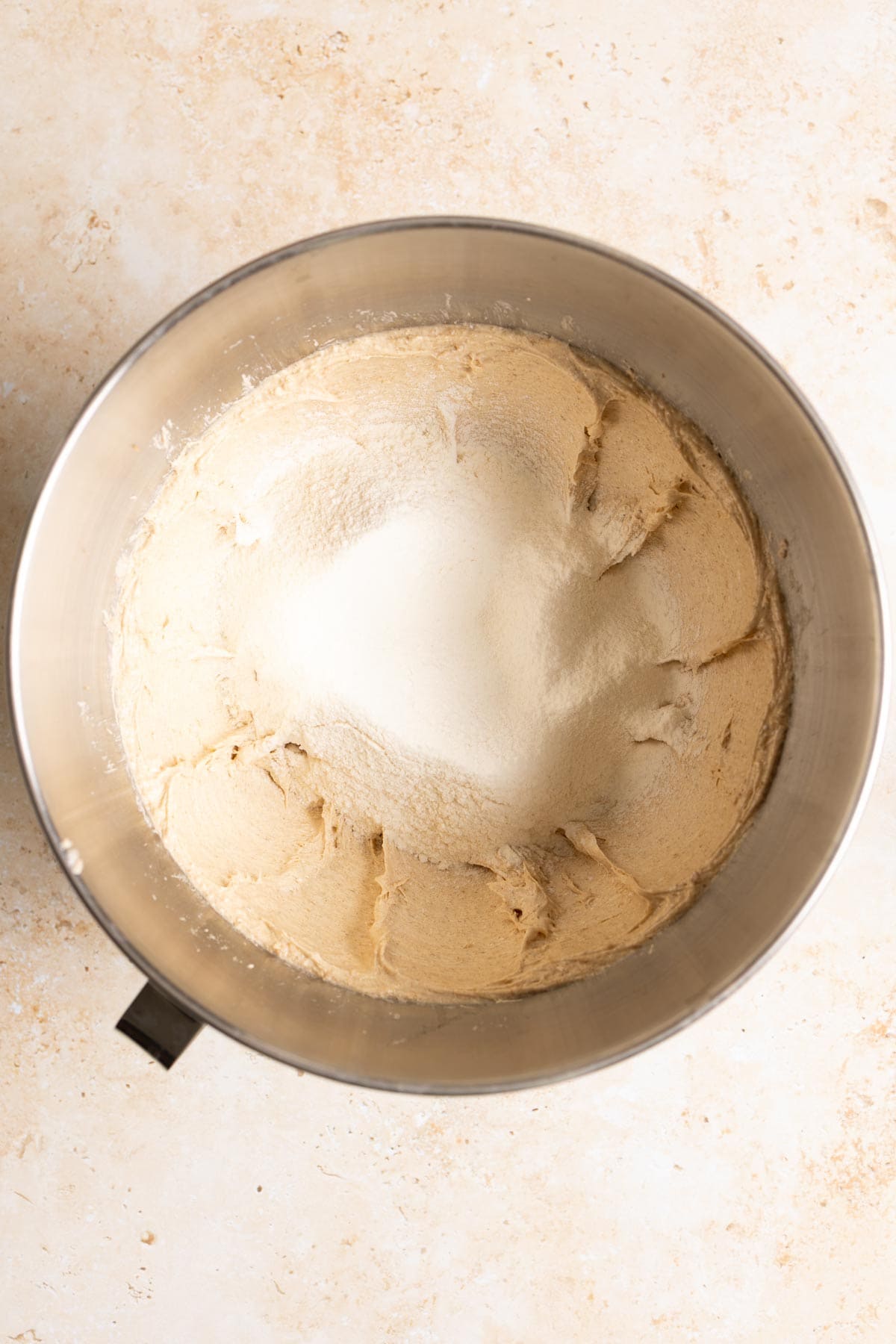 Add dry ingredients to the wet ingredients.