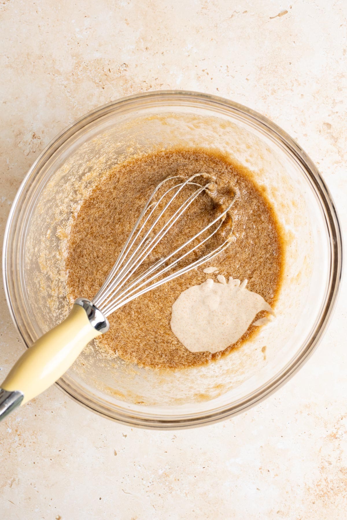 Add sourdough discard to the bowl.