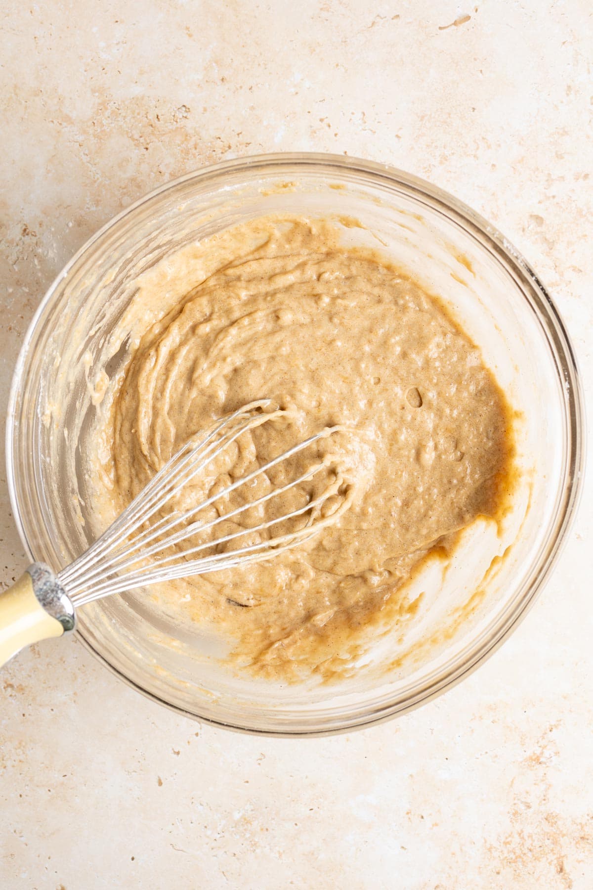 Whisk until the batter forms.