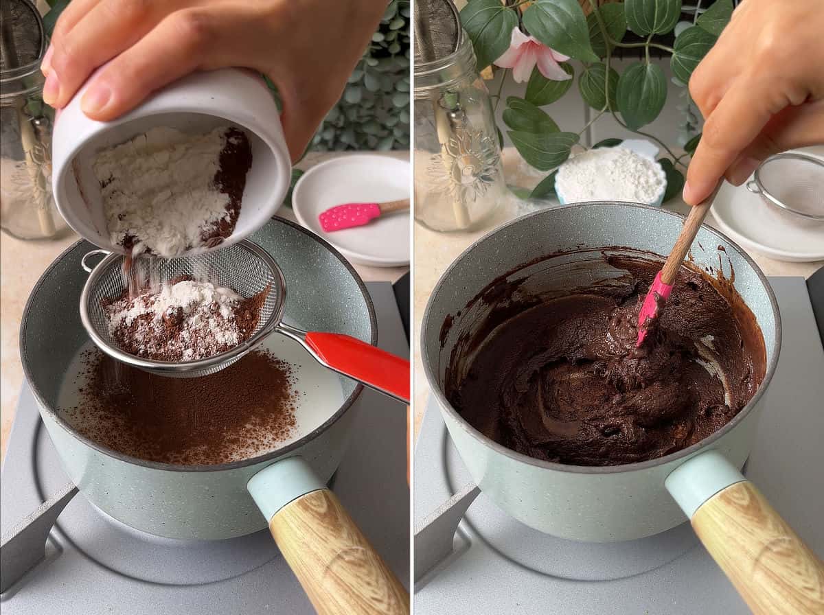Make the chocolate tangzhong.